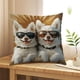 thumbnail image 5 of Funda de cojín decorativa | Funda de cojín de tela flocada de 45x45 cm | Diseño con estampado animal para sofá, dormitorio y sala de estar | Juego de 1, 5 of 6