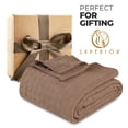 thumbnail image 6 of Superior Basketweave All-Season Cotton Blanket, Full/Queen, Taupe, 6 of 11