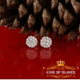 thumbnail image 2 of King of Bling's 10K Real Yellow Gold with 1.25CT Real Diamond Men's/Women's Stud Round Earrings, 2 of 11