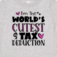 thumbnail image 4 of Inktastic I'm the Worlds Cutest Tax Deduction Pink Hearts Boys or Girls Baby T-Shirt, 4 of 5