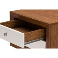 thumbnail image 5 of Baxton Studio Warwick Two-tone Walnut and White Modern Accent Table and Nightstand, 5 of 6