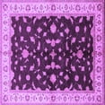 thumbnail image 1 of Ahgly Company Indoor Square Oriental Purple Traditional Area Rugs, 6' Square, 1 of 4