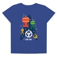 thumbnail image 3 of Star Trek Ship Bauble Christmas Women's Loose T-Shirt, Royal, Medium, 3 of 6