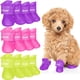 thumbnail image 1 of 12 Piezas de Botas Impermeables para Perros Zapatos para Cachorros Botas de Lluvia Antideslizantes de Color Caramelo Botas para Mascotas Adecuadas para Perros pequeños y medianos Nieve y Lluvia Talla S Rojo Verde, 1 of 5