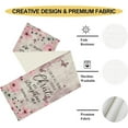 thumbnail image 3 of Daisy Table Runner, Pink Farmhouse Retro Daisy Floral Butterfly Rustic Seasonal Holiday Kitchen Dining Table Decoration for Home Party Outdoor Indoor Decor 13x72 inches, 3 of 4