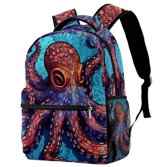Lightweight Backpack Octopus School Bag Travel Laptop Daypack for Men Women Casual Rucksack