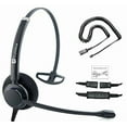 thumbnail image 5 of TruVoice HD-100 Professional Single Ear Noise canceling Microphone Headset with U10P Bottom cable Works with Mitel, Nortel, Avaya Digital, Polycom VVX, Shoretel, Aastra, Fanvil + Many More, 5 of 5