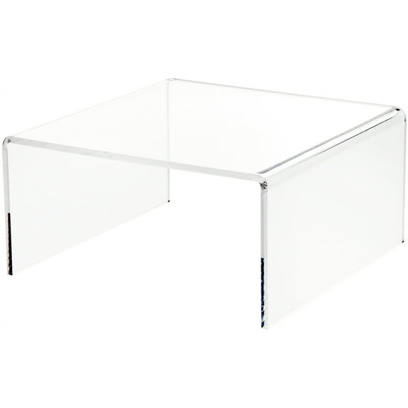 Plymor Clear Acrylic Short Square Display Riser, 4.5" H x 9" W x 9" D (1/4" thick)