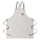 thumbnail image 1 of Zhuge Delantales de chef para hombres y mujeres con bolsillos grandes, delantal de trabajo resistente, ajustable, con espalda cruzada de lona de algodón, talla M a XXL (beige), 1 of 4