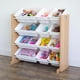 thumbnail image 4 of Natural Wood/White Kids Toy Organizer with 12 Storage Bins, 4 of 5