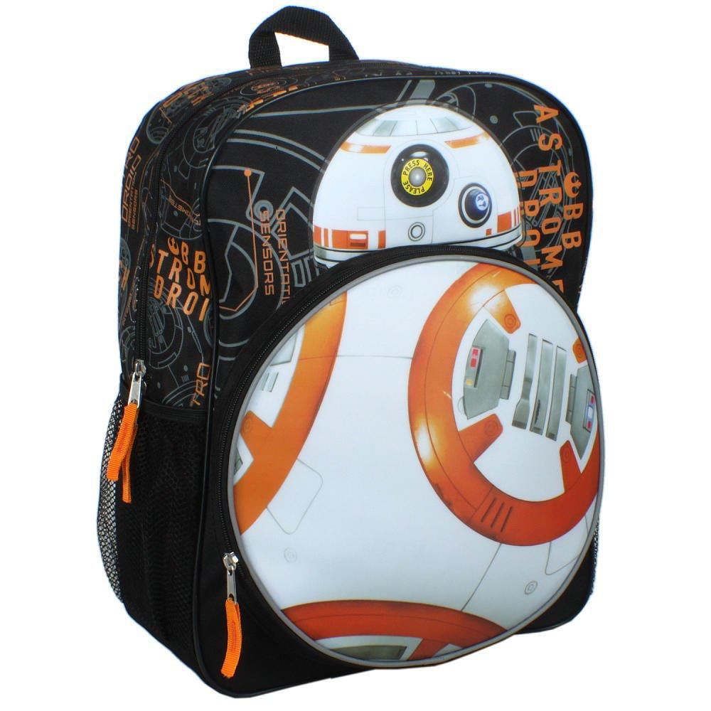 Star Wars Force Awaken BB8 Backpack 16" Bag Disney Rucksack Mochila Bolsa Black 