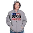 thumbnail image 3 of US Air Force Honor Value USA Flag Zip Up Hoodie Men's Women's Brisco Brands S, 3 of 6