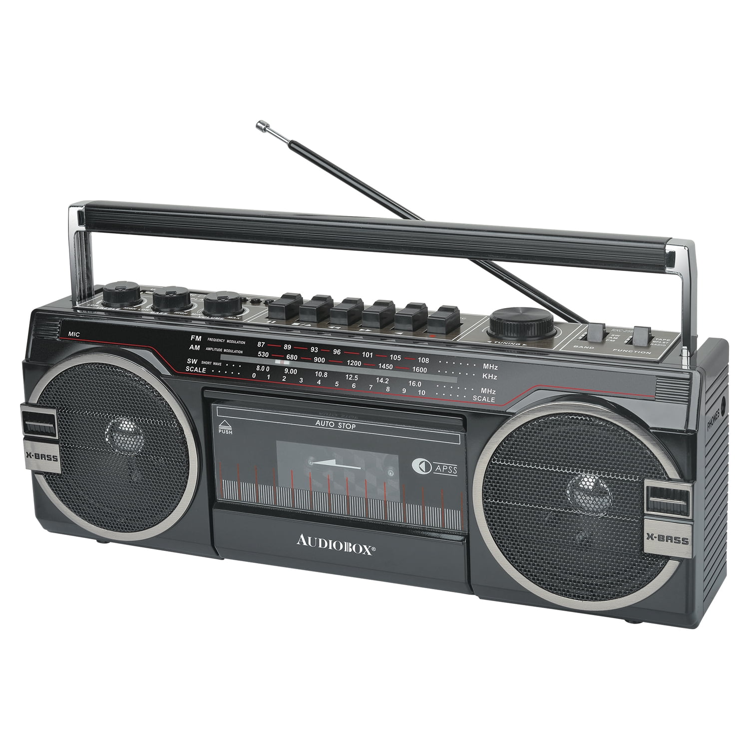 AudioBox Retro Portable Bluetooth Cassette Boombox Player and Converter ...