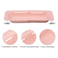 thumbnail image 4 of Unique Bargains Collapsible Colander Kitchen Over the Sink Drain Strainer Set for Fruits Vegetables Pasta 2Pcs Pink  1Pcs White, 4 of 5