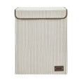 thumbnail image 3 of Collapsible Folding Corduroy Low Profile Laundry Hamper Storage - Cream White, 3 of 11