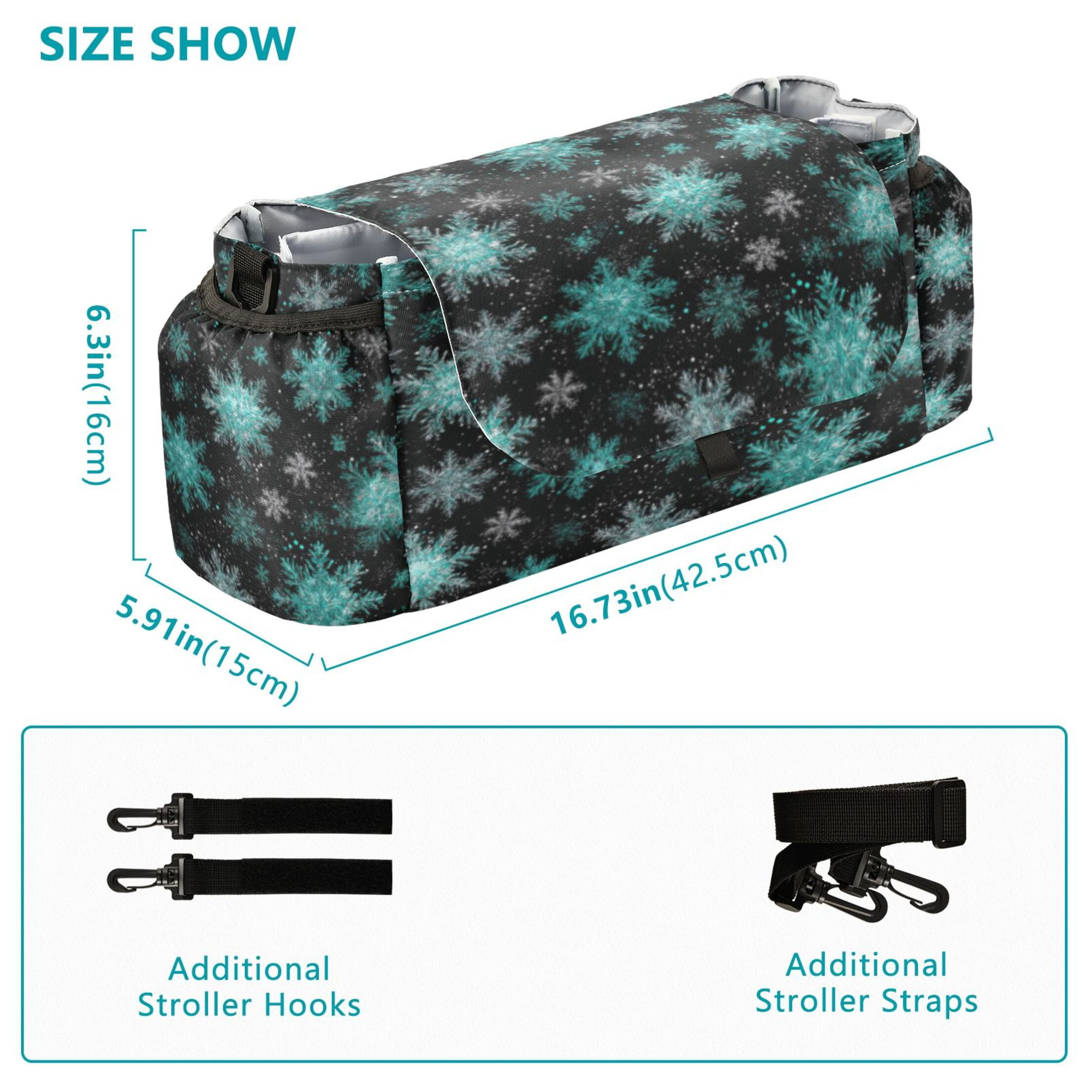 DIXRUYEE Stroller Organizer Snowteal Printed