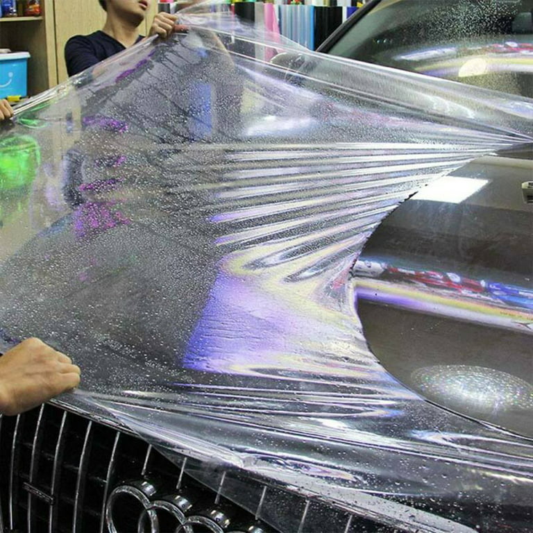 8mil Clear Vehicle Wrap Film , Clear Gloss Vinyl Wrap Self Heaing High  Stretch