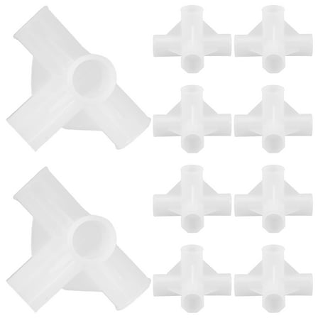 BESTYASH 10Pcs Multiuse Plastic Rod Joint Connector for Closet and Furniture Hardware