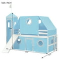 thumbnail image 6 of LOOM Twin Size Loft Bed with Slide Blue Tent and Tower-Blue, 6 of 9