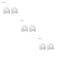 thumbnail image 4 of facefd 1/2/3/5 Toe Separator 2pcs Insoles Ring Separation Hallux Valgus Correction Pad Foot White L 3PCS, 4 of 6