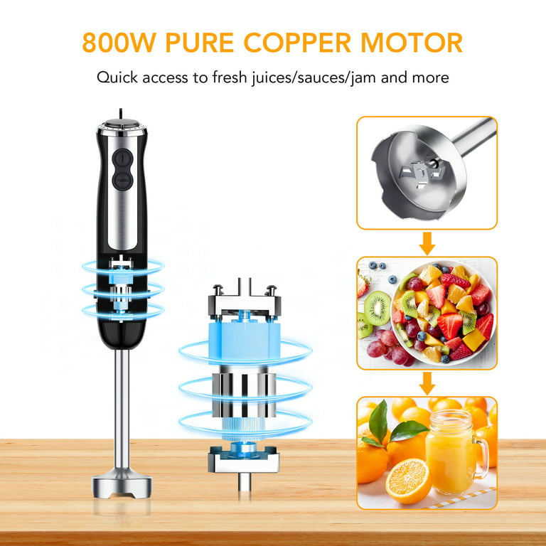 5 CORE Immersion Blender Handheld 1 Piece 500W Copper Motor w 800ml Mixing  Beaker Emulsifier Blender Multi Purpose Emerson Blenders Premium Small  Kitchen Appliances