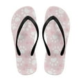 thumbnail image 2 of Psesaysky Dog Paw Printed Sandals for Women Pink Flip Flops for Girls Comfortable Beach Thong Sandals Lightweight Anti-Slip Slippers for Steam Room Indoor Use Black Strap Size 5, 2 of 7