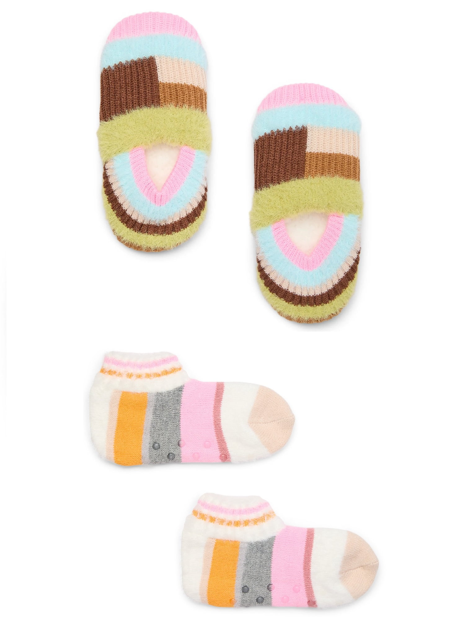 No Boundaries Slipper Socks, 2-Pack, Women's One Size