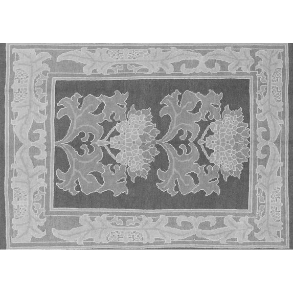 Ahgly Company Indoor Rectangle Abstract Gray Modern Area Rugs, 2' x 5'