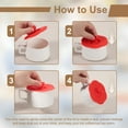 thumbnail image 5 of 3Pcs Silicone Cup Covers, 4.72" Heart Universal Cup Lids Reusable Drinking Hot and Cold Beverages for Mugs Tea Cups Coffee Cup, Orange, 5 of 7