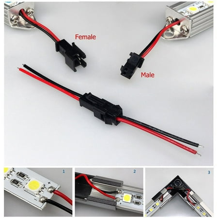 

Led Lights For Bedroom 10Pairs 2Pin Male And Female Connector Wire Cable For 3528 5050 Led Strip Lights
