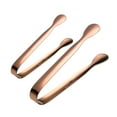 thumbnail image 2 of HEVIRGO Ice Tongs, 2Pcs Stainless Steel Ice Cube Sugar Tongs for Tea Party Coffee Bar Food Serving, Rose Gold, 2 of 7