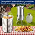thumbnail image 7 of 32QT Stainless Steel Turkey Fyrer Kit With Burner, Seafood Boil Pot And Burner With Basket,Crawfish Boil Tamale Steamer Crab Boil Pot With Injector Thermometer, High Temperature Resistant Gloves, 7 of 7