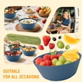 thumbnail image 6 of Homienly Wheat Straw Bowls, Unbreakable Soup Bowls Set of 6, Alternatives Plastic Bowls Microwave Safe, Dishwasher Safe Stackable 36oz Large Cereal Bowl for Kitchen, Camping, Serving (Navy Blue), 6 of 9