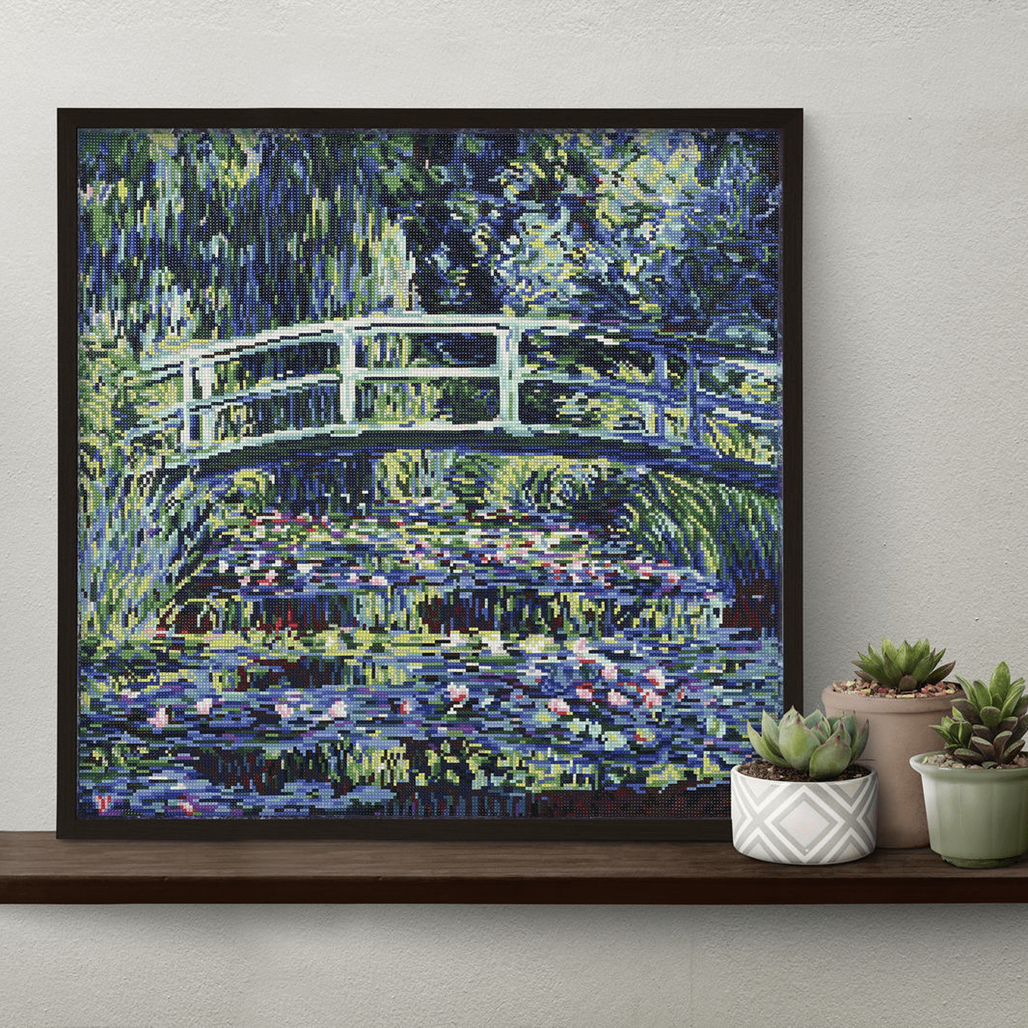 Diamond Dotz Water Lilies and Japanese Bridge Diamond Painting Kits for Adults - Diamond Art Kits a Relaxing Creative Craft Kit with Dotz Gems 23.2x22.4