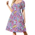 thumbnail image 1 of Vestido de noche púrpura para mujer suministros escolares regreso a la escuela profesor, 1 of 6