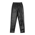 thumbnail image 3 of TiaoBug Kids Girls Shiny Metallic Leggings Bottoms Skinny Tights Pants Hip-Hop Jazz Street Dancewear Black 7-8, 3 of 6