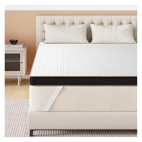 Full Mattress Topper, 3 inch Cooling Memory Foam Gel-Infused Bed Soft Topper, Dual Firmness for Pressure Relieve, Targeted Hip/Shoulder/Lumbar Support, 365-Night Trial, Certified