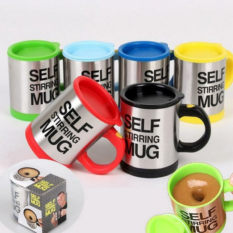  Self Stirring Coffee Mug Cup - Funny Electric Stainless Steel  Automatic Self Mixing & Spinning Home Office Travel Mixer Cup Best Cute  Christmas Birthday Gift Idea for Men Women Kids 8