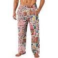 thumbnail image 2 of Trgacdwlo Christmas Flannel Pajama Pants for Men Snowflake Graphics Winter Fuzzy Mens Fleece Pj Bottoms Comfy Elastic Waist Straight Leg Lounge Pants Men, 2 of 7
