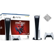 TEC New Sony PlayStation_PS5 Gaming Console(Disc) with Marvel’s Spider-Man 2 Bundle -White Edition