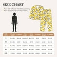 thumbnail image 4 of Honeii Banana Fruit Print Women's Pajama Sets Long Sleeve Button Down Sleepwear Nightwear Soft Pjs Lounge Sets 2PCS-Large, 4 of 7