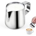 thumbnail image 1 of Taza De Crema De Leche De Acero Inoxidable, 6,8oz 7 X 6,5 Cm / 2,8 X 2,6 Pulgadas Máquina Espumante Arte De Café Con Leche En Cafetera Jarra Accesorios Para Cafetera Capuchino (200 Ml), 1 of 4