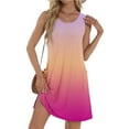 thumbnail image 1 of Liquidation d'Été 2025! Robe Grande Taille pour Femmes, Robe d'Été Décontractée Sans Manches à Col Rond Imprimée avec Poche, 1 of 5