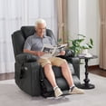 thumbnail image 2 of MCombo Electric Power Lift Recliner Chair with Vibration and Heat for Elderly, Faux Leather, Grey, 2 of 10