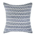 thumbnail image 6 of Ox Bay Indigo Chevron Organic Cotton Square 2 Piece Pillow Feather Filled Set, 6 of 10