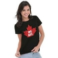 thumbnail image 4 of We Are Canada Slogan Maple Leaf Womens Slim Fit Graphic Tee Brisco Brands X, 4 of 5