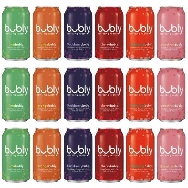 Bubly Sparkling Water, Carbonated Water 6 Flavor Variety Pack Zero