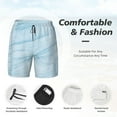 thumbnail image 5 of Haiem Blue Marble Men'S Quick-Dry Swim Trunks: Comfortable Beach Shorts With Mesh Lining And Pockets - Ideal For Swimming And Sunbathing Small, 5 of 9
