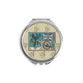 thumbnail image 1 of Hero Capt Lion Flag Hand Compact Mirror Round Portable Pocket Glass, 1 of 3