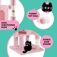 thumbnail image 3 of Einfach 29" Cat Tree Tower with Plush Perch Condo House for Indoor Cats & Scratching Post, Pink, 3 of 8